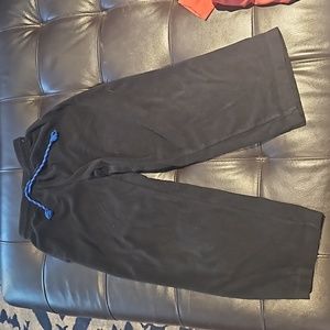 Size 8 medium black fleece pants with blue drawstring boys
